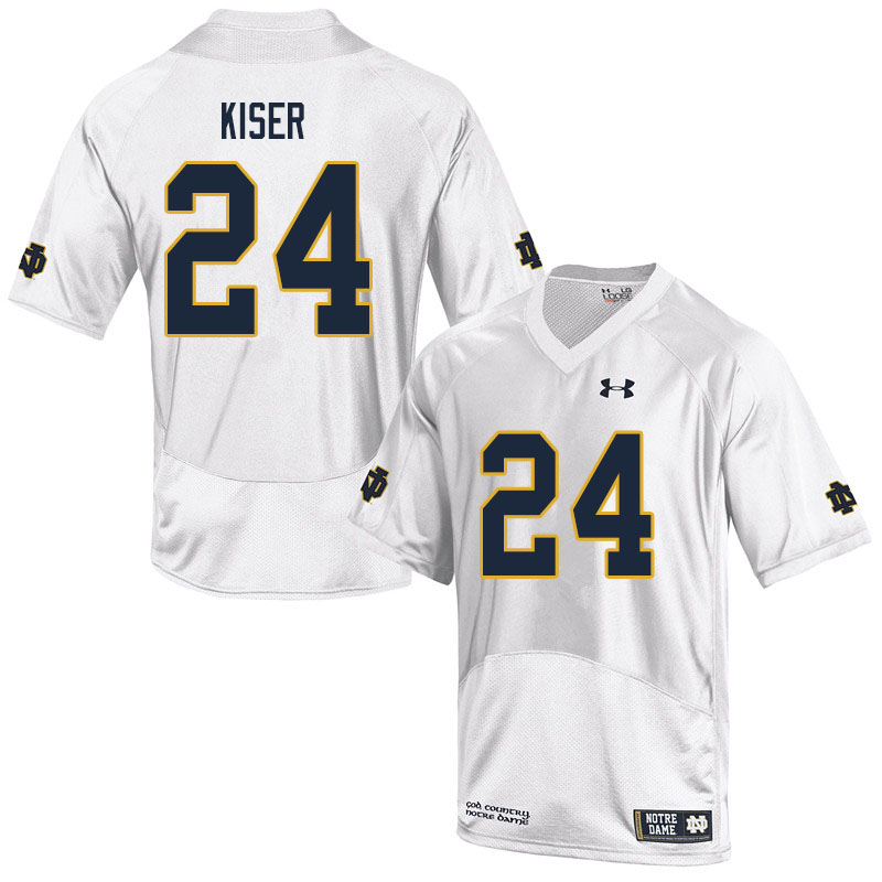 Men #24 Jack Kiser Notre Dame Fighting Irish College Football Jerseys Sale-White